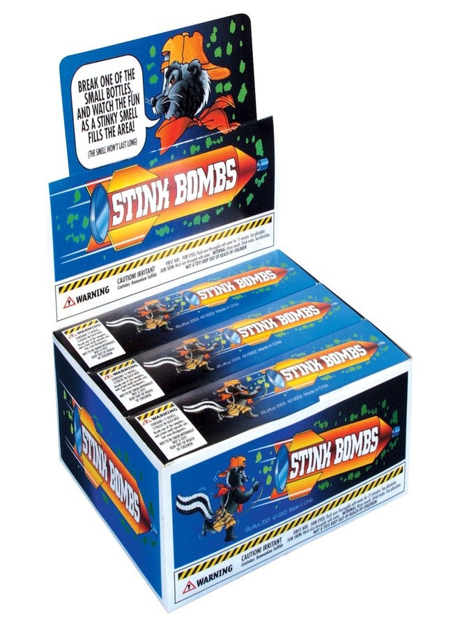 Joker Skunk Smell Prank Breaking Bottle 2" Stink Bombs, Clear, 3 Pack